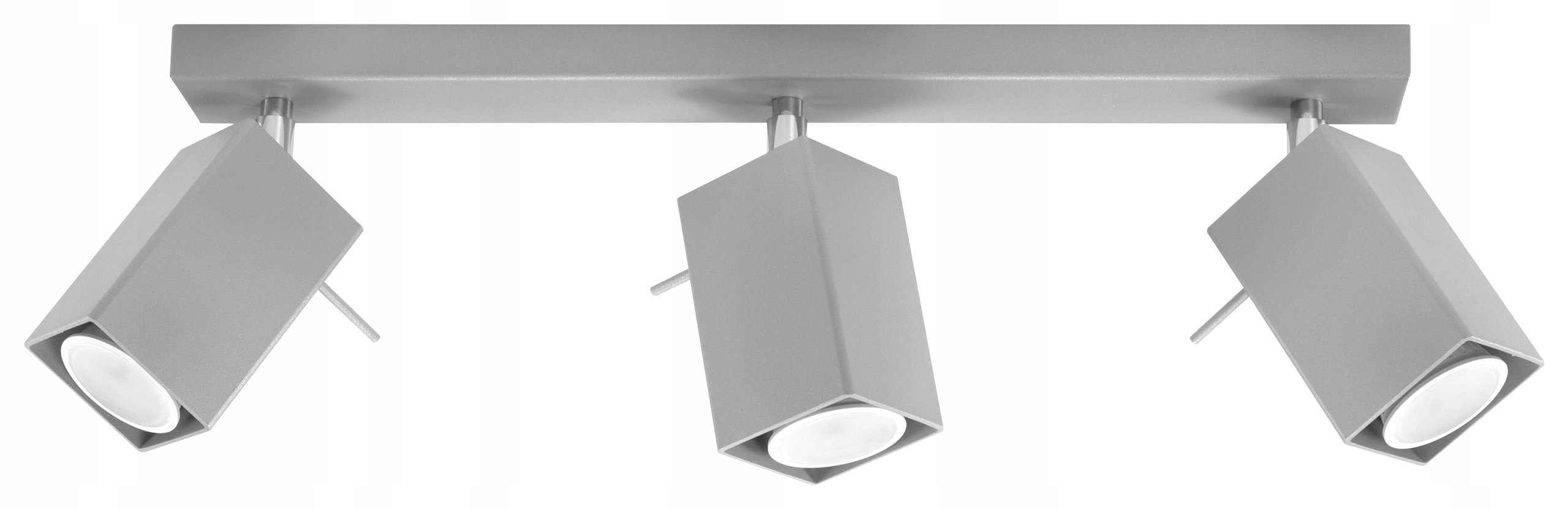 

Lampa Sufitowa Plafon Merida 3 Szary Sollux Listwa