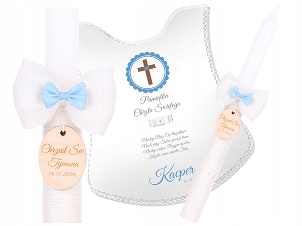 SZATKA ŚWIECA NA CHRZEST GROMNICA DO CHRZTU GRAWER Rodzaj świeca