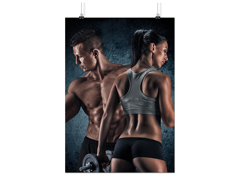 

Plakat Siłownia Fit 100x130 CM 65 Wzorów Matowy