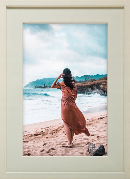 

Ramka Na Zdjęcia Kremowa Rama Drewniana 13x18