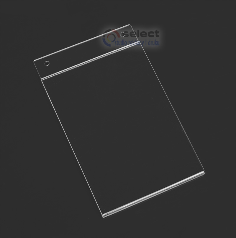 KOSZULKA TABLICZKA RAMKA KIESZEŃ WISZACA PLAKATOWA PLEXI (pleksi) A4 PION Format A4