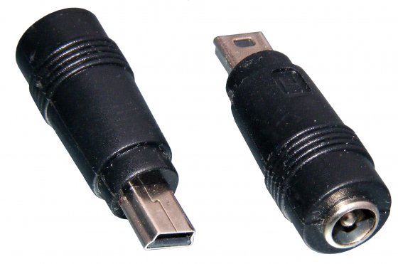 Przejście gniazdo DC 2,1/5,5 - wtyk mini USB(2156)