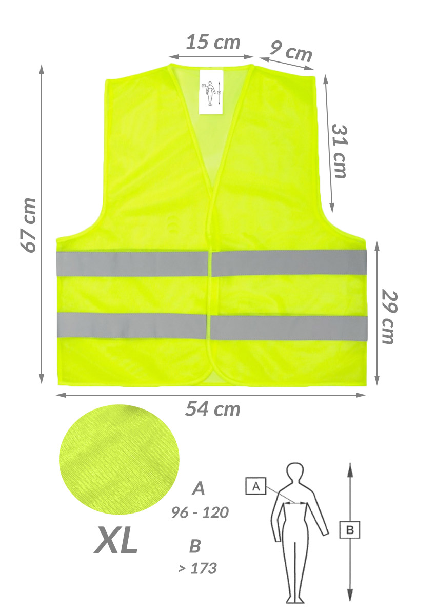 KAMIZELKA ODBLASKOWA XL ROWEROWA DROGOWA ODBLASK Marka inna