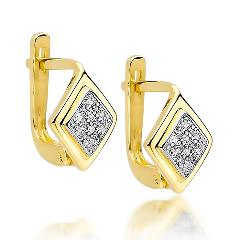 

Kolczyki Złote Z Brylantami 0,08ct
