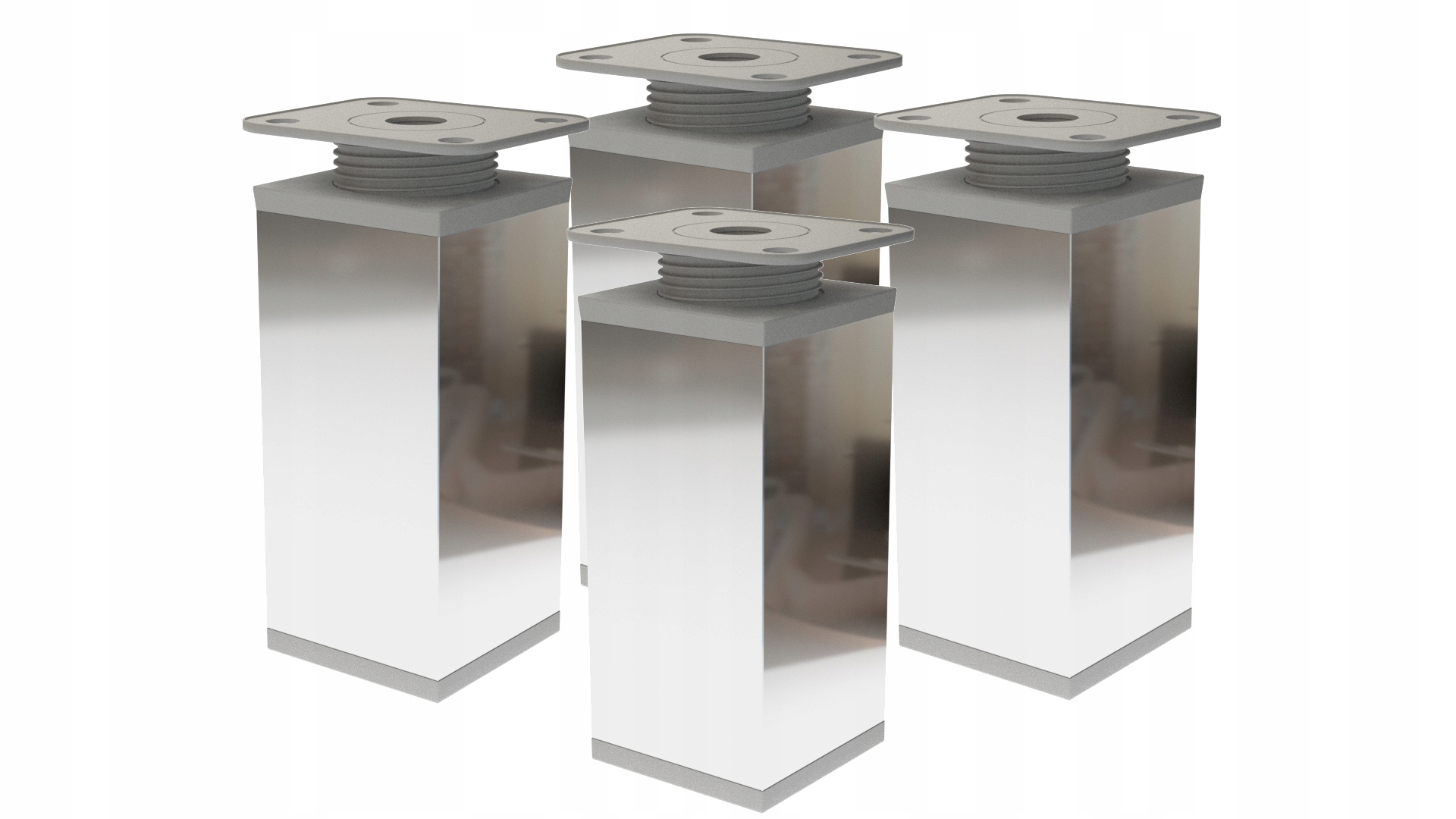 

4 X Nóżka Stopka Meblowa Regulowana H 100 MM Chrom