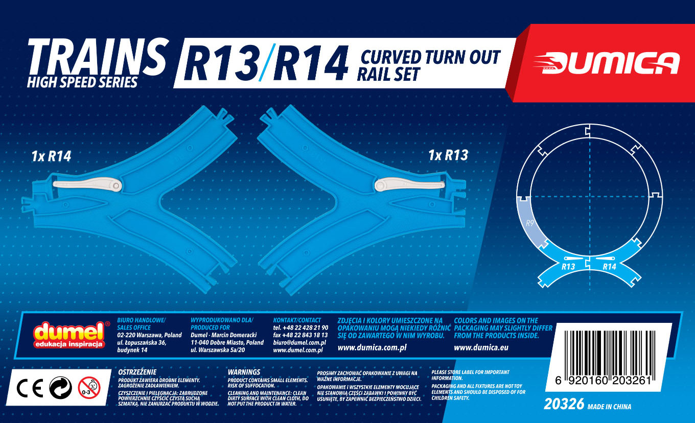 DUMICA - Zestaw zwrotnic R13/R14 - TOMICA Kod producenta 6920160203261