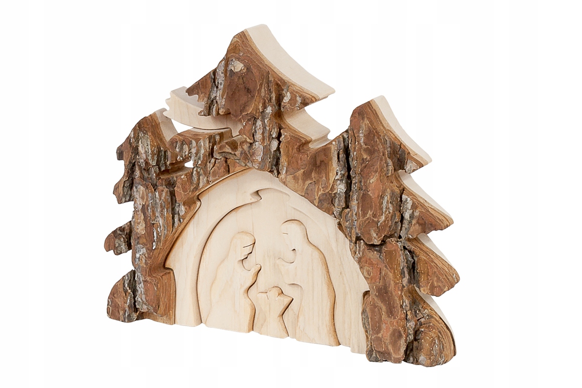 STAJENKA z drewna ozdobna SZOPKA bożonarodzeniowa Motyw postać
