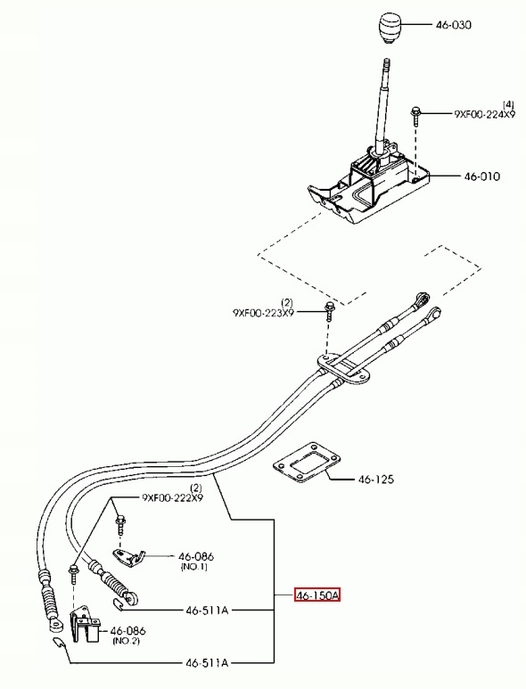 Трос переключения передач FORD MAVERICK 2001 - 2010 Номер каталоге запчасти Ec0946500 foto 0