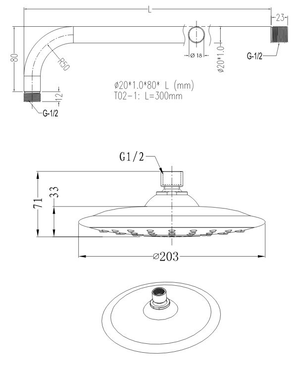 OMNIRES ME01+T02 NOWA DESZCZOWNICA + RAMIĘ OKAZJA Marka Omnires