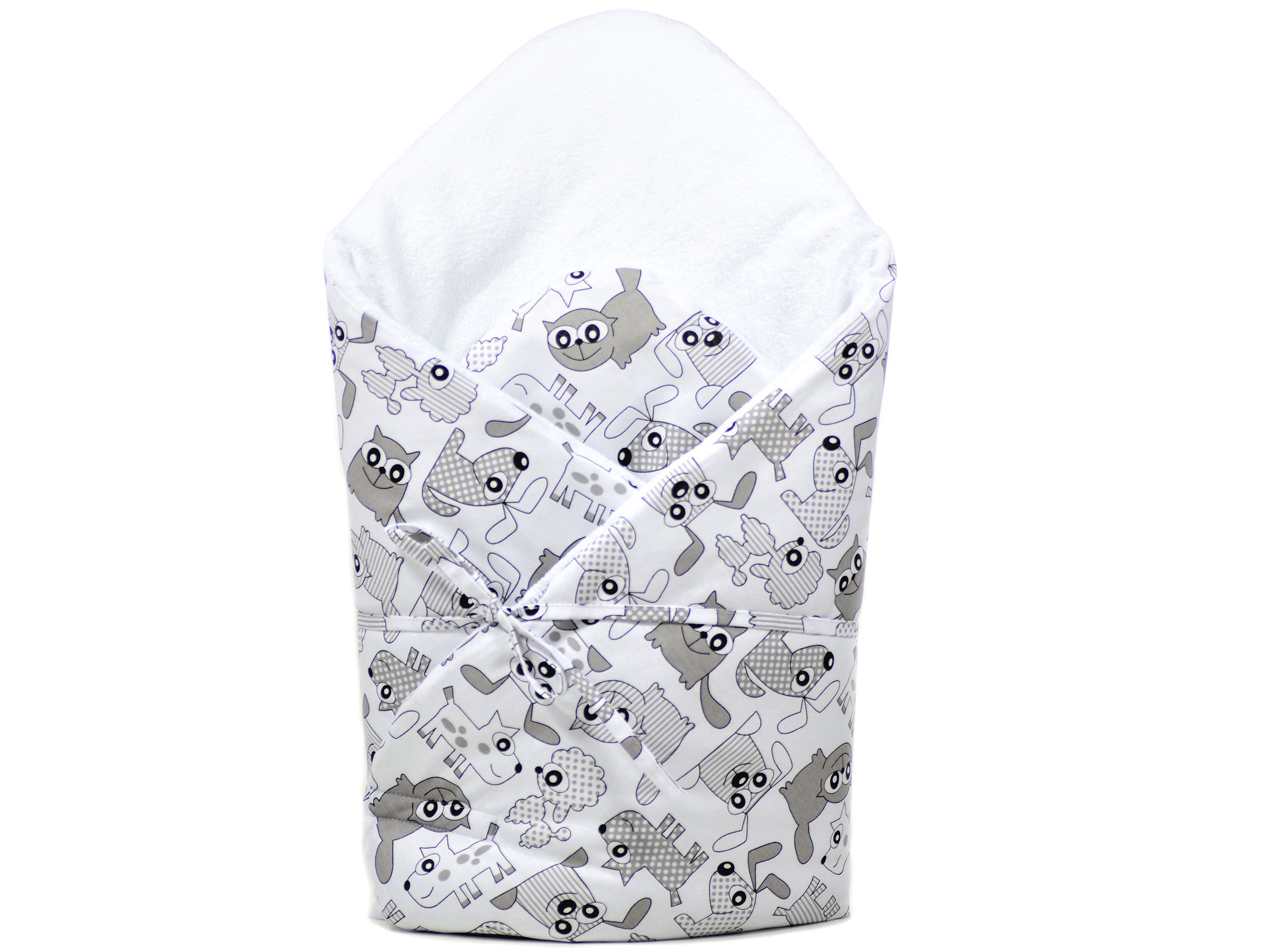 

Becik Rożek Niemowlęcy Otulacz Pieski Kotki W31