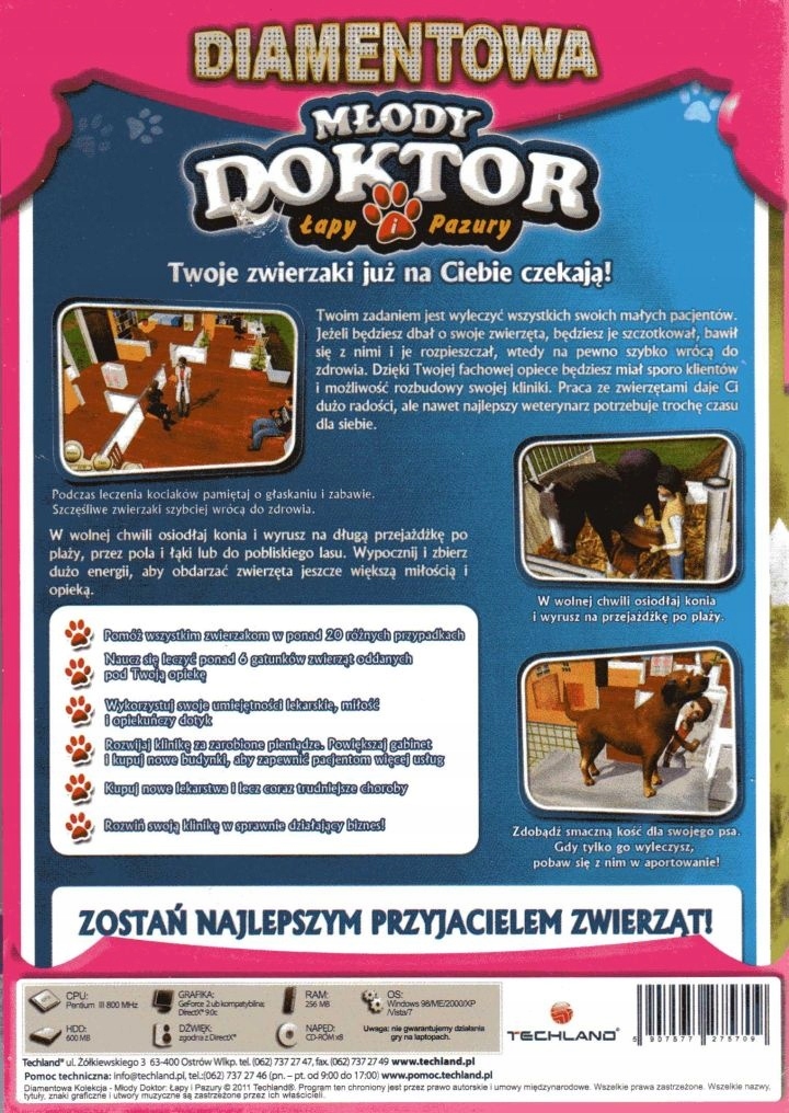 gra PC Zaopiekuj się mną Młody Doktor Łapy Pazury Tematyka logiczne