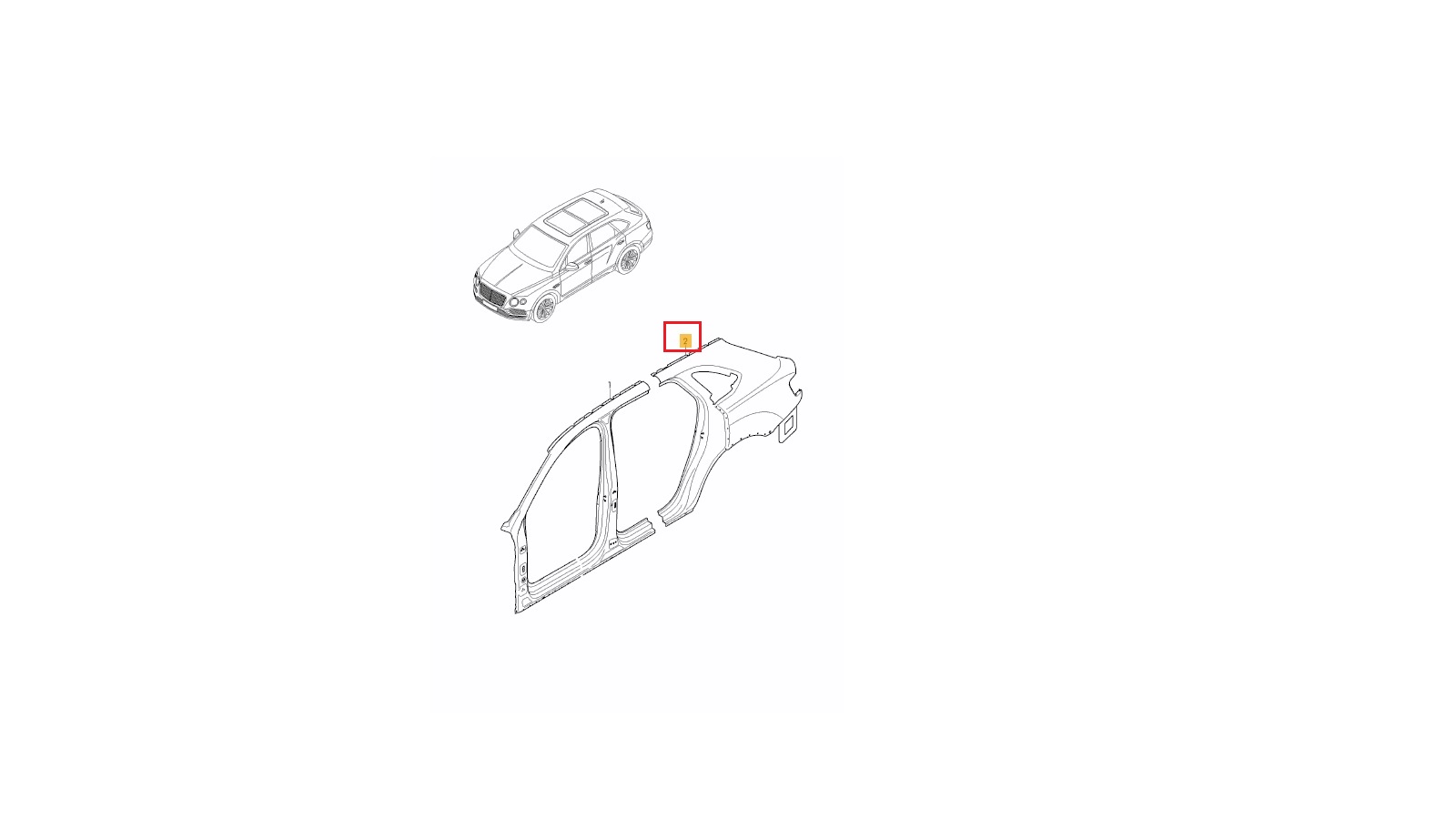 Четверть, крыло правый зад. БЕНТЛИ БЕНТАЙГА НОВОЕ