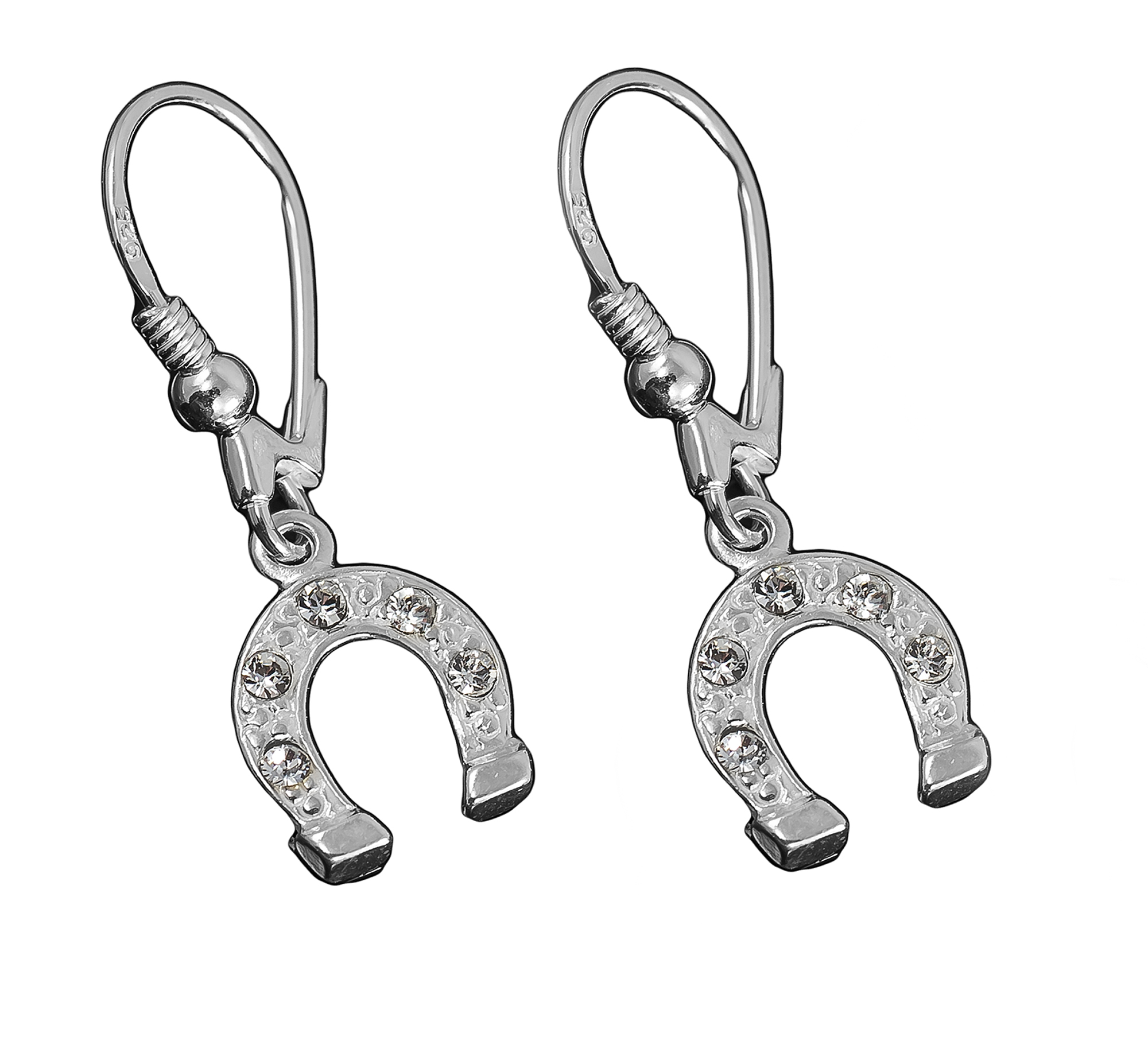

z elementów Swarovski Podkowa Kolczyki z Cyrkonią
