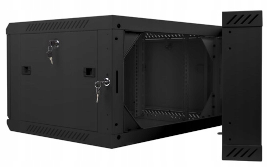6U Szafa Rack wisząca 19" 600x600 Dwusekcyjna Szafka instalacyjna