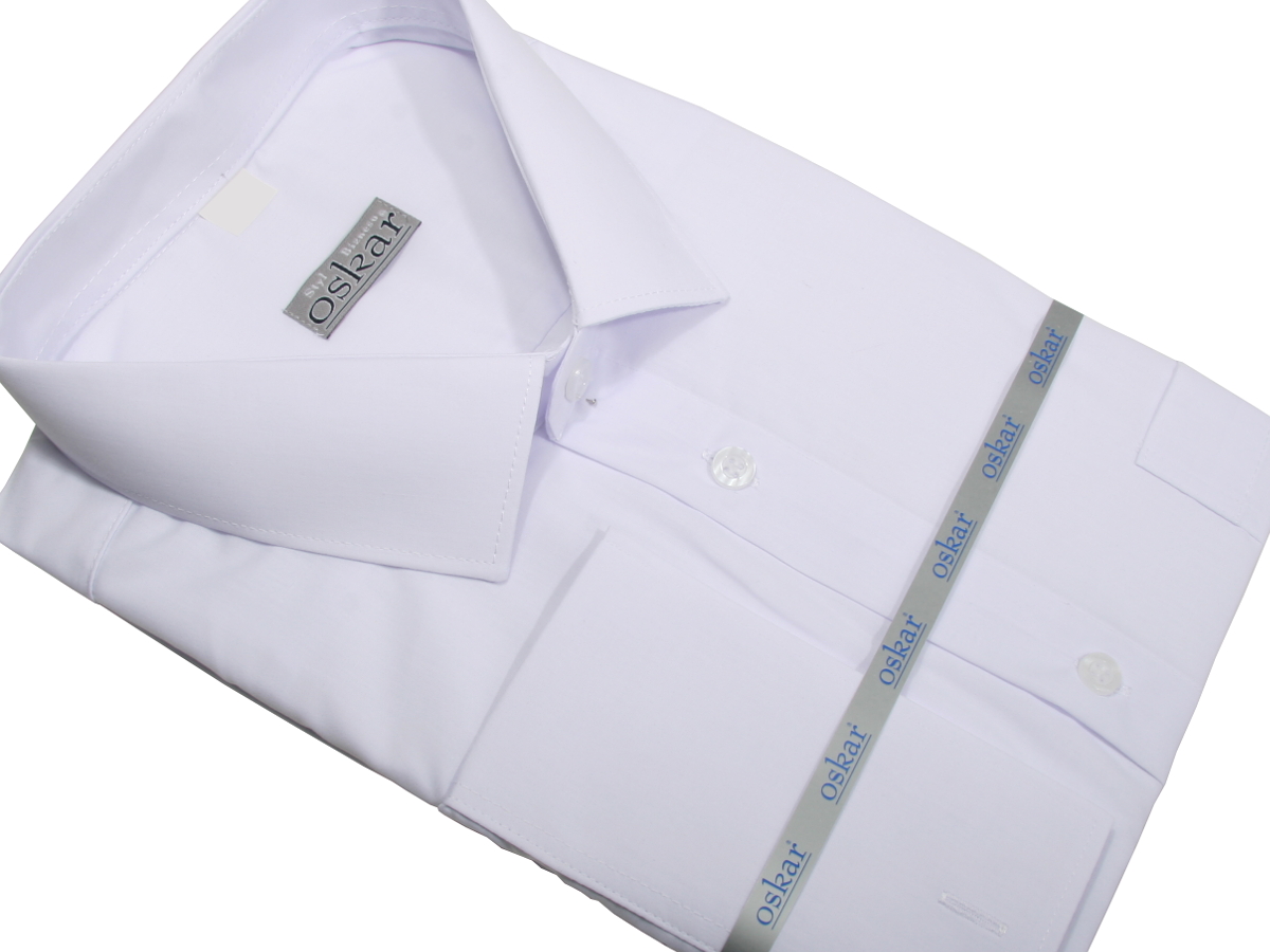 KOSZULA BIAŁA KLASYCZNA SPINKA/GUZIK 42 164-170 Rozmiar kołnierzyka 42