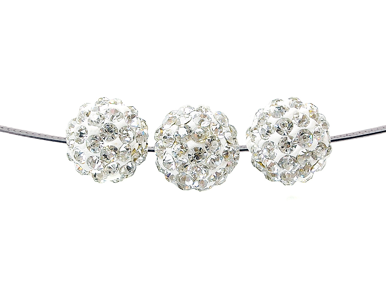 

Versil bransoleta kulki cyrkonie 10 mm Srebro 925