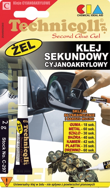 

Klej Sekundowy Żel 2G Cyjanoakrylowy Technicqll