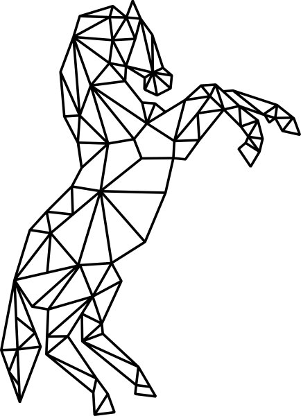 

Naklejka na ścianę Koń Geometryczny 120cm
