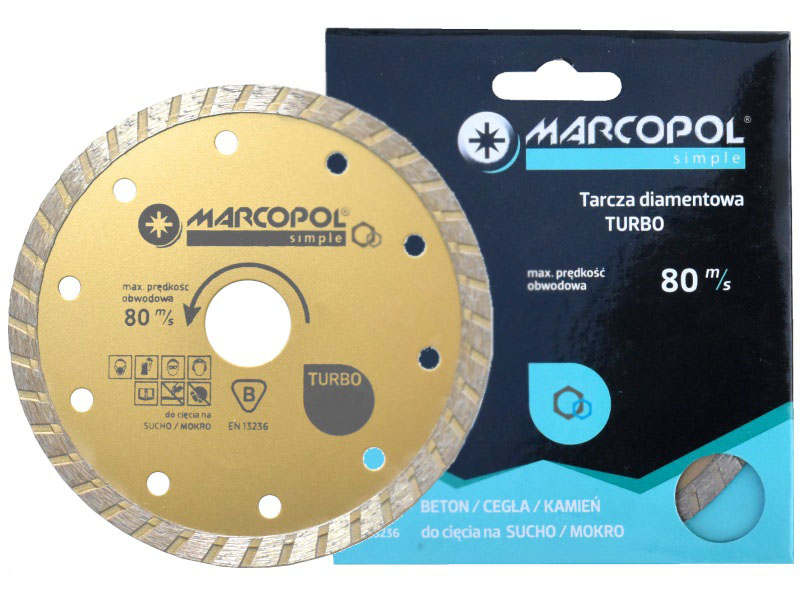 

Tarcza Diamentowa Turbo fi 125x22,23mm Marcopol