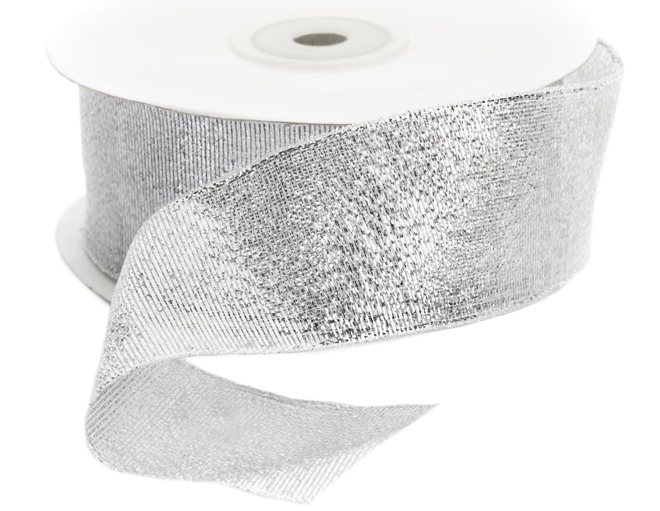 

Tasiemka Brokatowa Srebrna Wstążka 50mm 040
