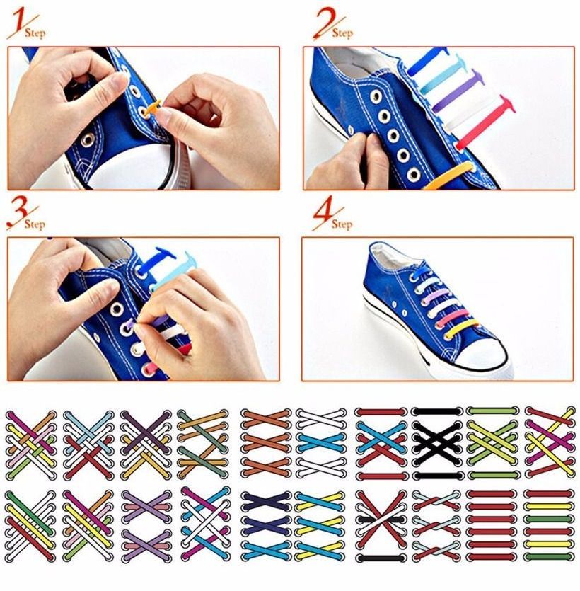 SZNURÓWKI, SZNUROWADŁA SILIKONOWE do butów_kolory Kod producenta agmashipping09