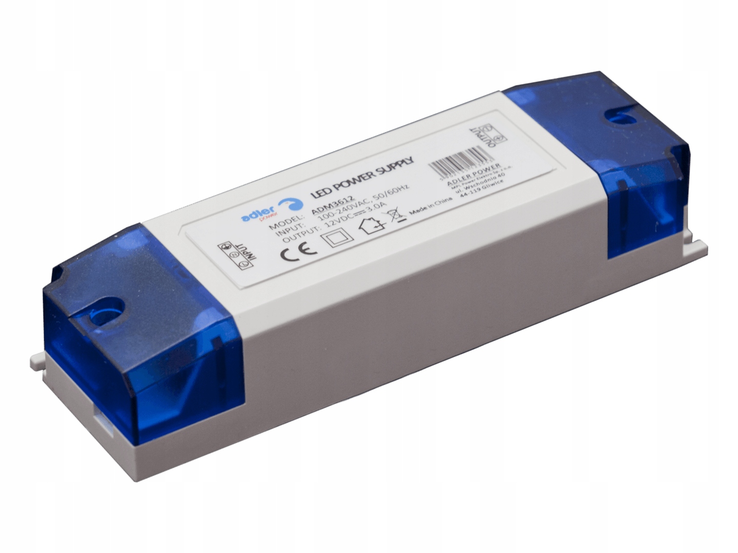 Zasilacz LED Meblowy ADLER ADM3612 | 12V 3A 36W