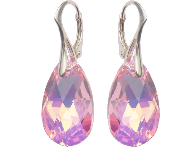 

Kolczyki Swarovski Migdał 22mm Light Rose Ab