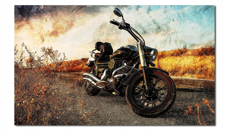 Obraz MOTOCYKL 1- 120x70cm design na płótnie motor