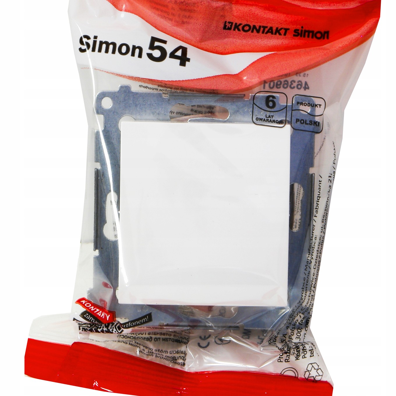 

Kontakt Simon 54 Łącznik jednobiegunowy biały