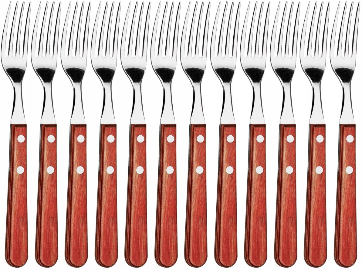 Tramontina 12 x vidlička 22 cm Jumbo Bordová Polywood