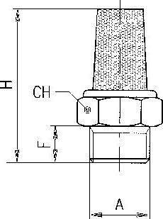 TŁUMIK HAŁASU MOSIĘŻNY stożkowy 3/8" GZ Kod producenta 7030 3/8