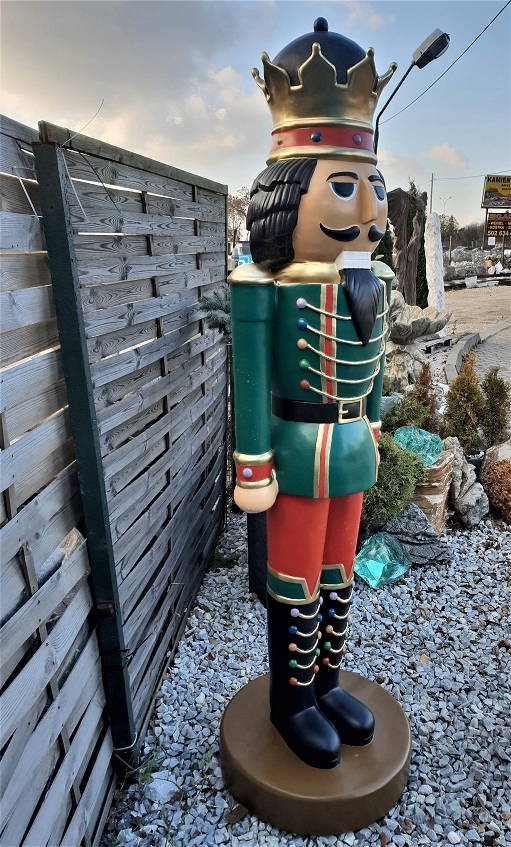 FIGURKA OGRODOWA - DZIADEK DO ORZECHÓW - KRÓL XXL Motyw postać