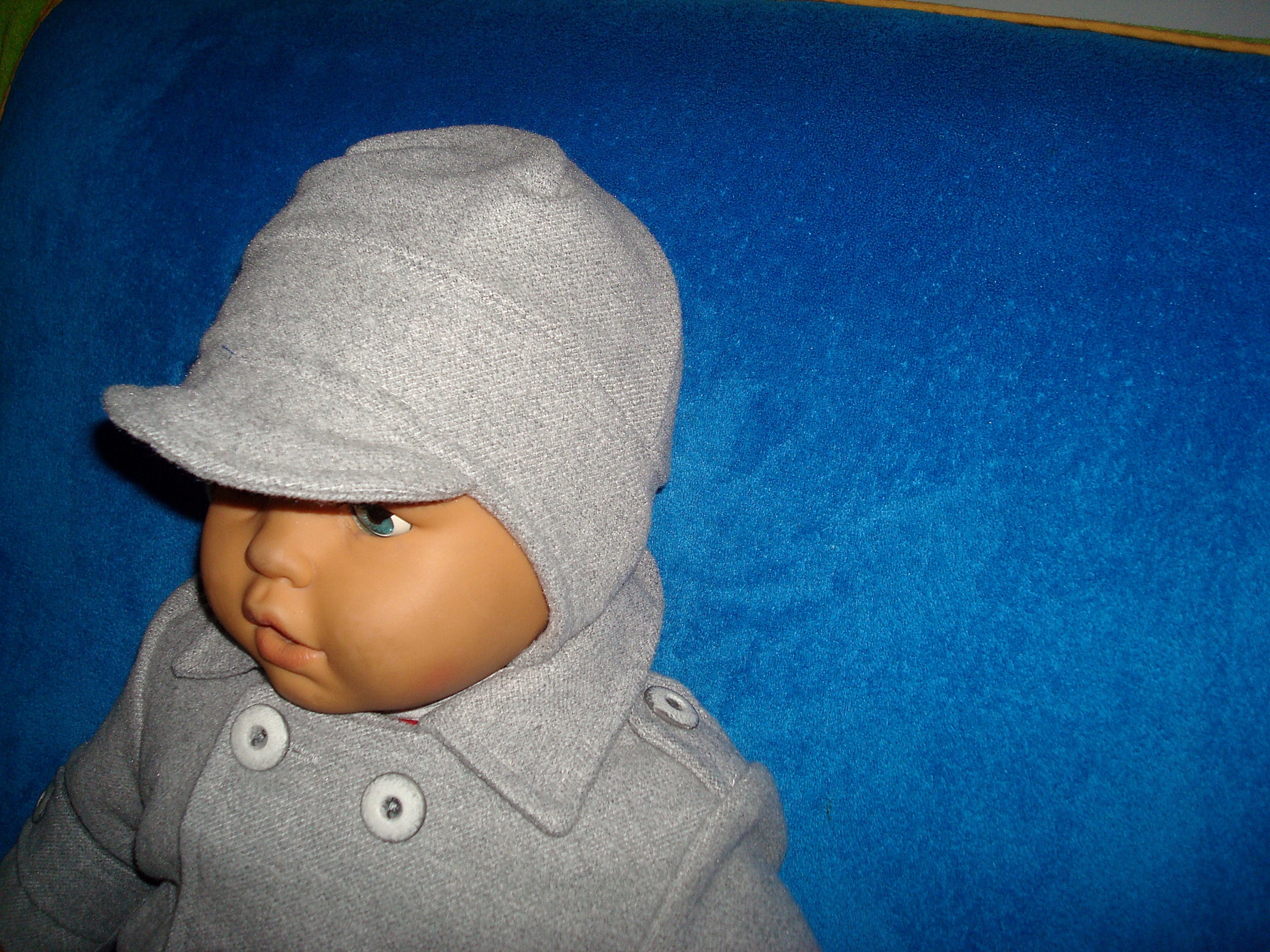 PŁASZCZ FLAUSZ SPODNIE OCIEPLANE UBRANKO CHRZTU 80 Wiek dziecka 12 m +