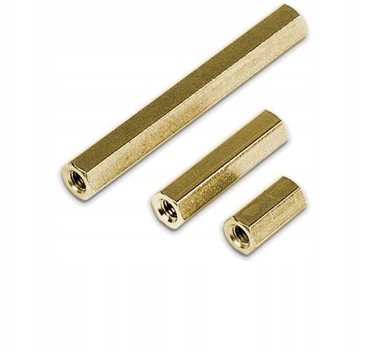 

Tulejka słupek mosiężna 10mm M3 w/w 10szt FV(0009)