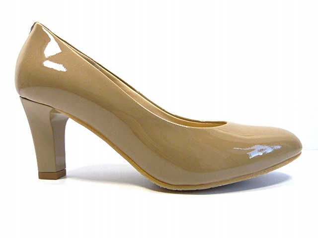 Boty Sala 37 capucino kůže pohodlný podpatek 5003