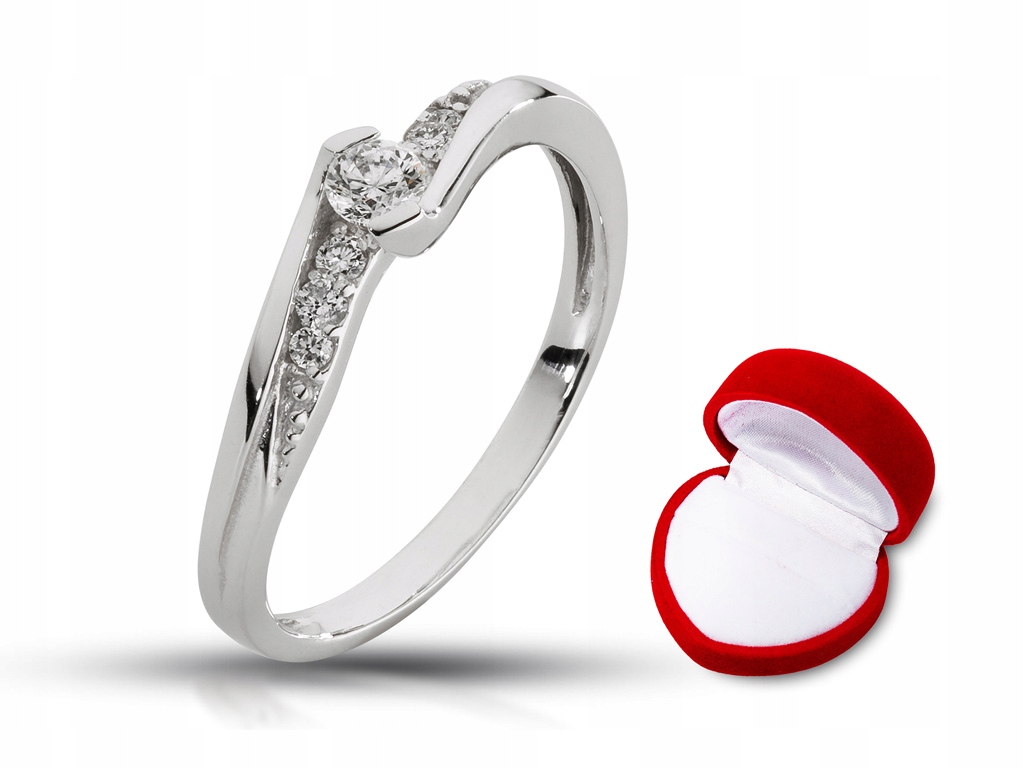 

Pierścionek zaręczynowy z brylantami 0,18ct Vs/G