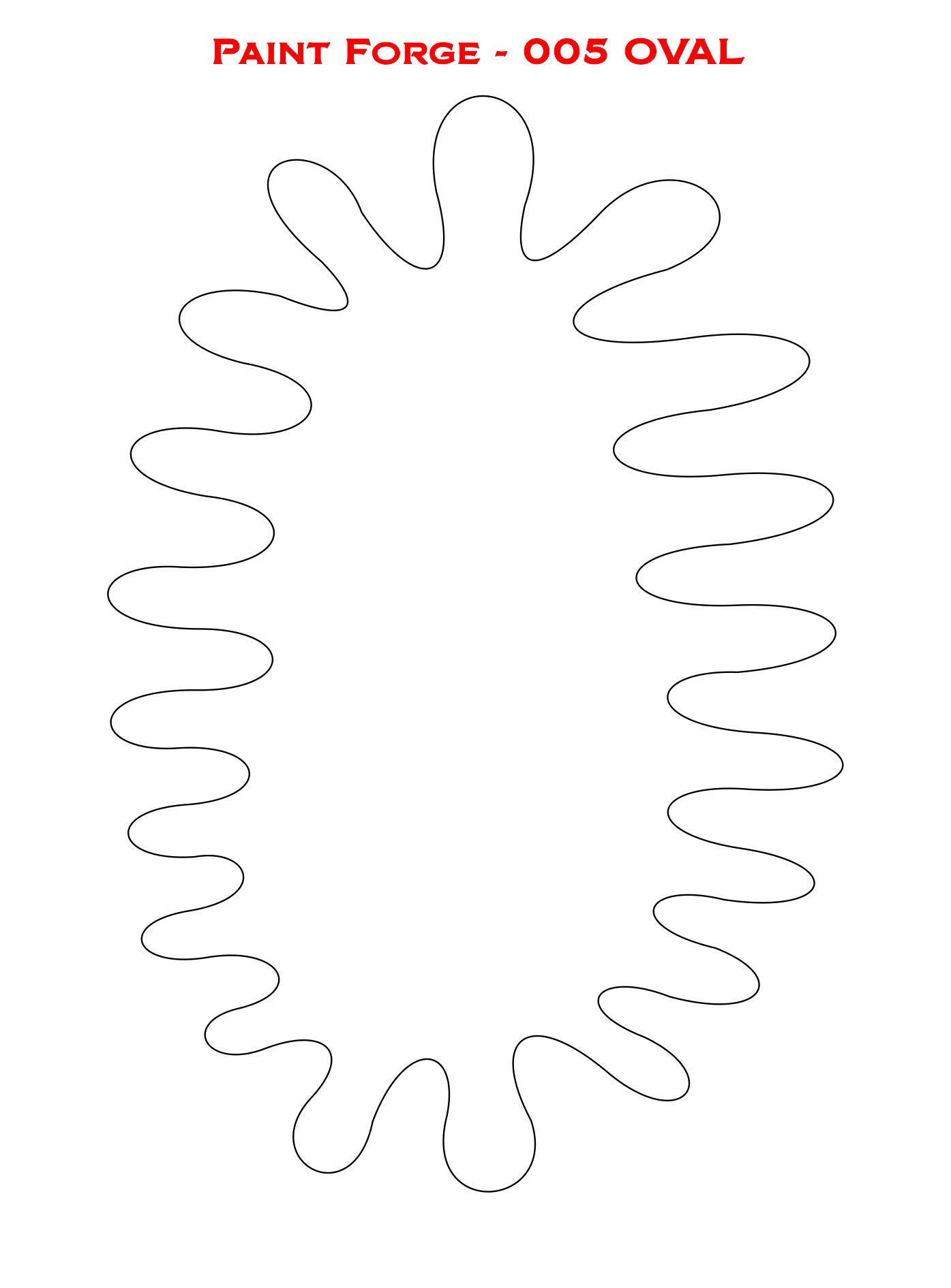 Wzornik szablon Paint Forge 005 L OVAL