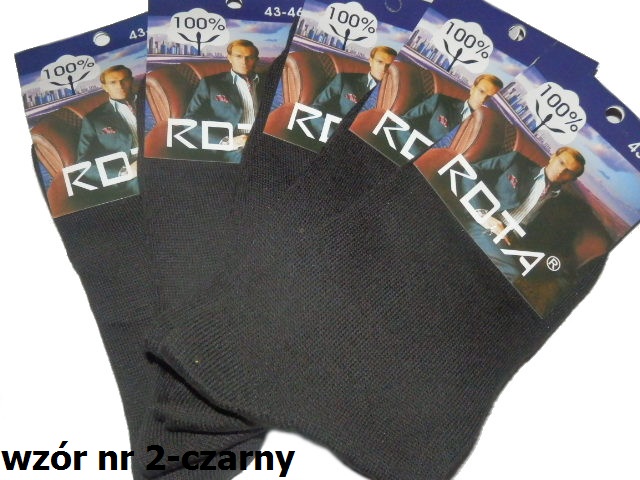 SKARPETY,SKARPETKI MĘSKIE,BAWEŁNA,ROTA,43-46 5-pak Rozmiar 43-46