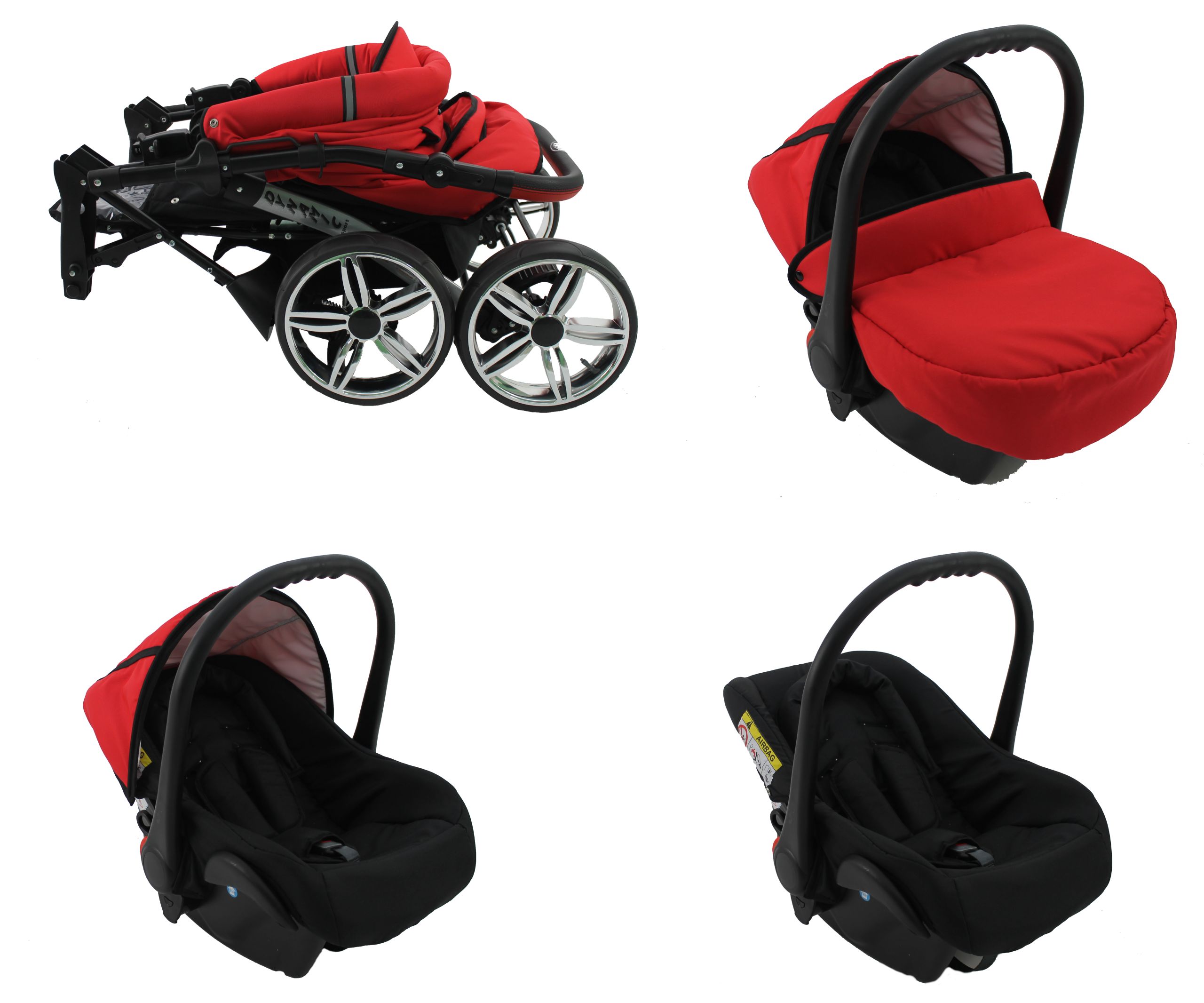 WÓZEK DZIECIĘCY DYNAMIC SPORT 3W1 KAREX KOLOR Stelaż Metalowy Inny