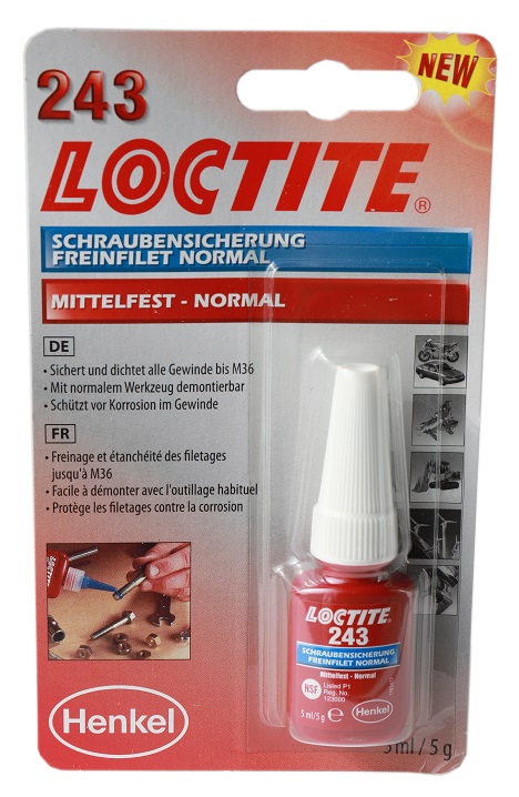 

Loctite 243 Klej do gwintów średni wytrzymał. 5ml