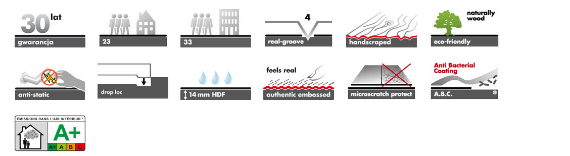PANELE RED RIVER HICKORY LONG 8156 10mm AC4 V-FUGA Szerokość produktu 19.2 cm