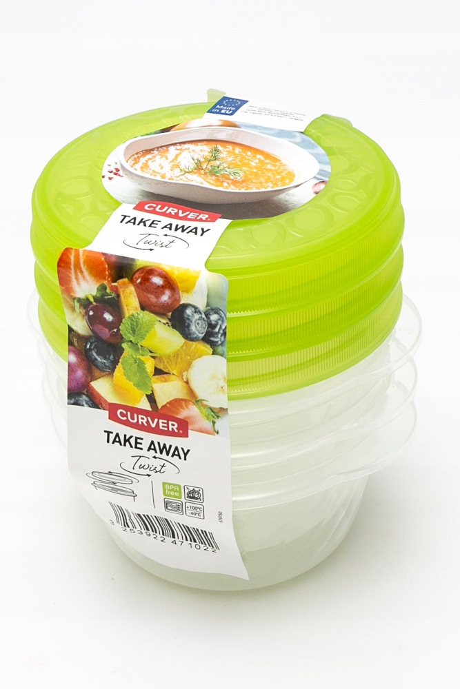 

Curver Pojemnik Take Away Twist 0,5L 3 Sztuki