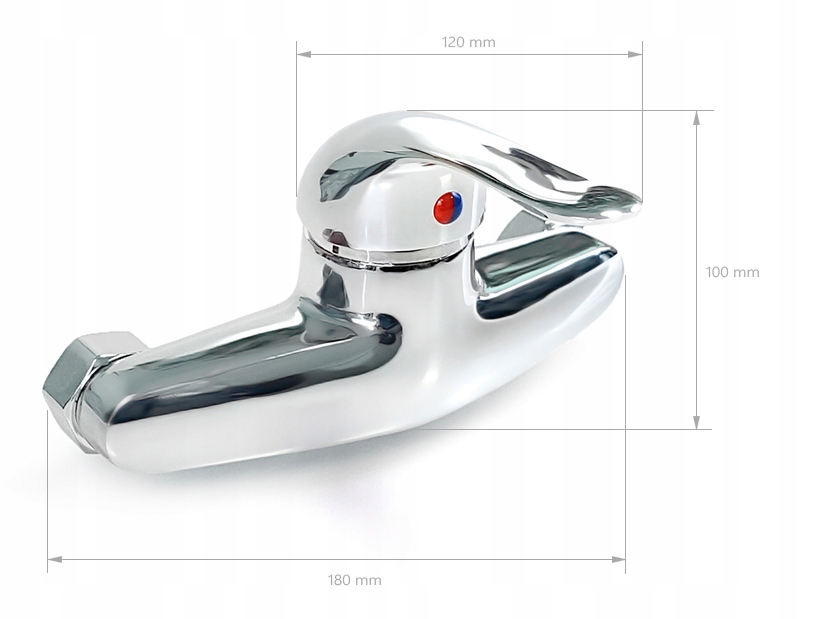 BATERIA PRYSZNICOWA CHROM + KOMPLET NATRYSKOWY ŚCIENNA ŁAZIENKOWA Marka Focus Sanitar