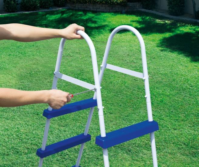 Metalowa Drabinka Basenowa Bezpieczne Schodki do Basenu Basen 29R145 109 cm EAN (GTIN) 0843145131945