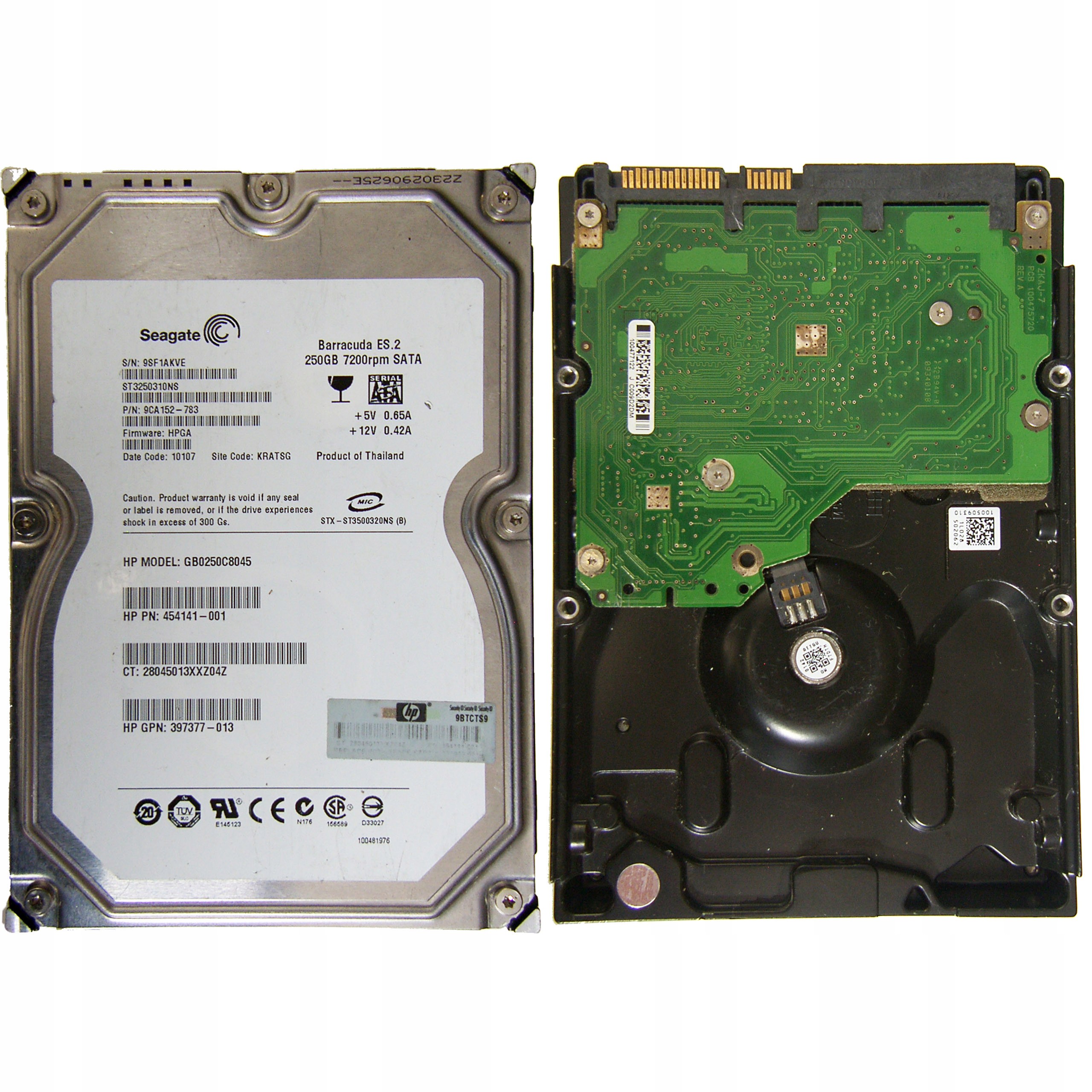 SEAGATE ST3250310NS | FW HPGA | darca WpI