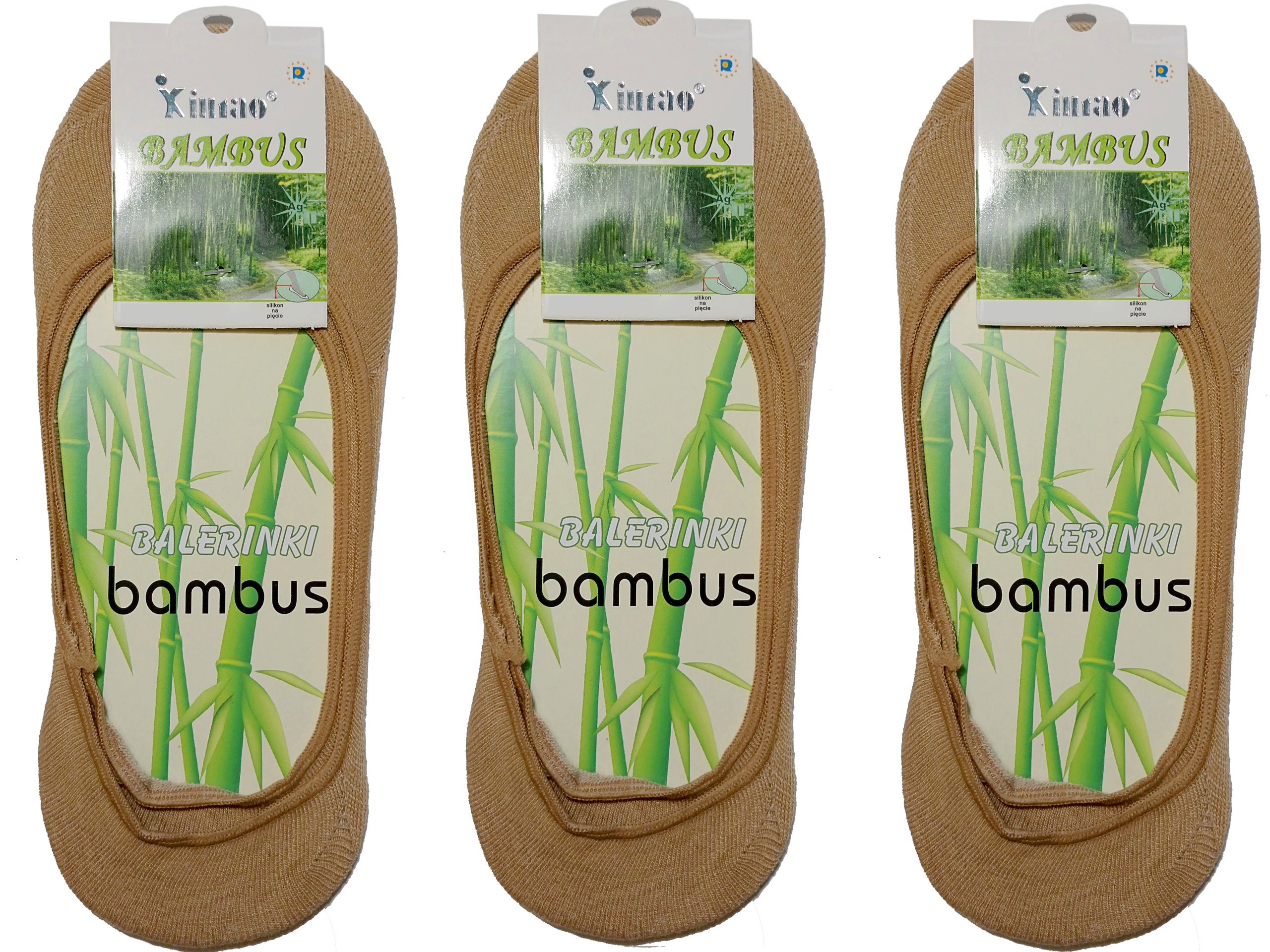 

3 Pary Stopki bambusowe 39-41 Silikon 4 Kolory