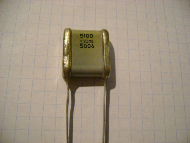 

Kondensator 5,1nF 500V Mikowy Silver Mica Rosyjski