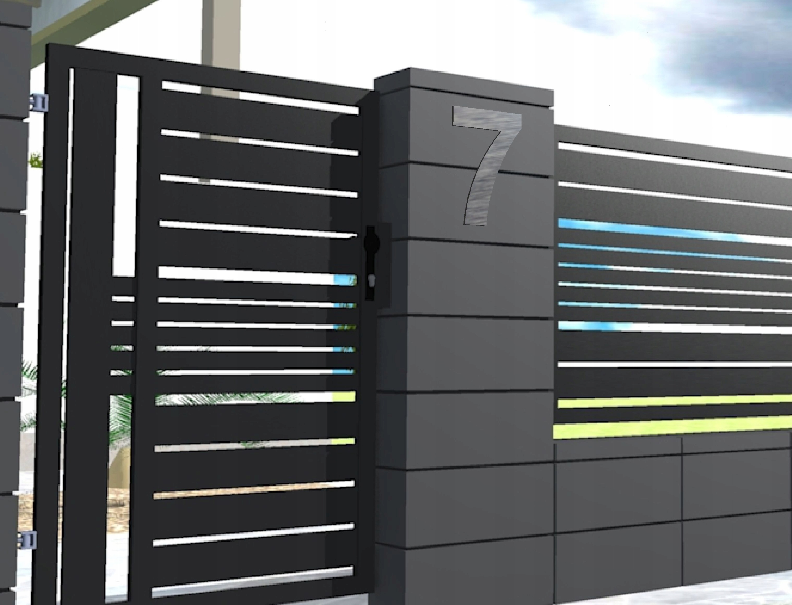 Duży Numer 50 cm Numery Alu Dibond 3D na dom Szerokość produktu 30 cm