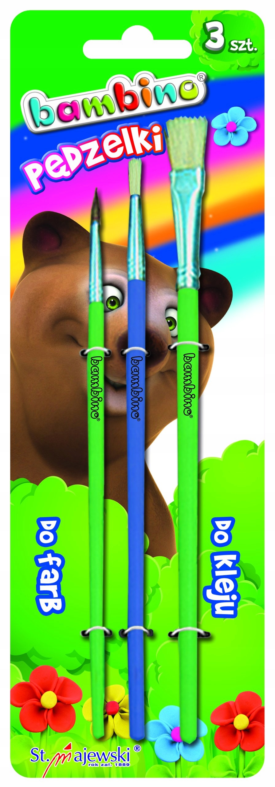 P720 PĘDZELKI BAMBINO 3 SZTUKI PĘDZEL PĘDZLE Marka Inna