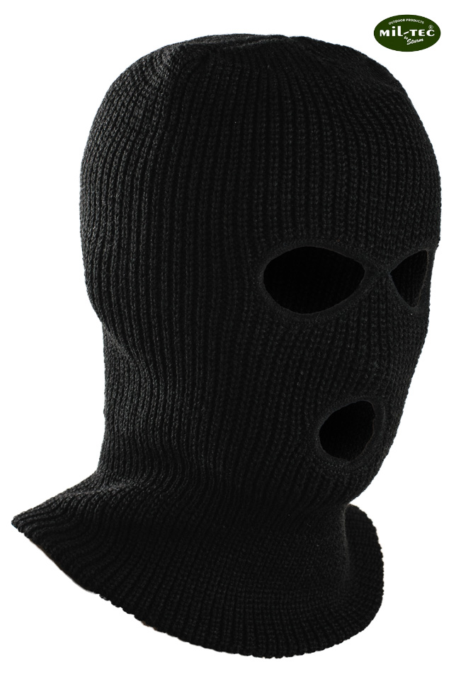 KOMINIARKA BALACLAVA - 3 Otwory / Akryl / Czarna Marka Mil-Tec